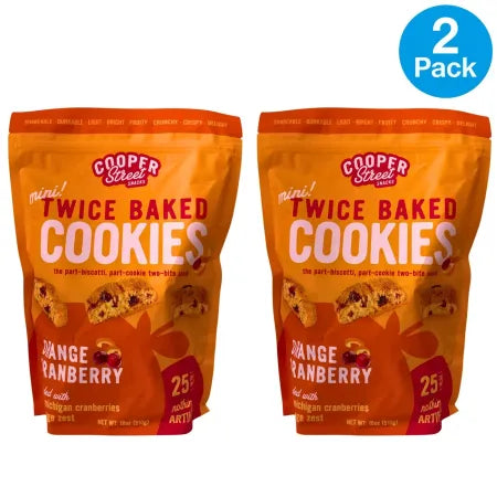 Cooper Street Twice Baked Cookies Orange Cranberry 18oz 2 Pack Exp 11-17-2026