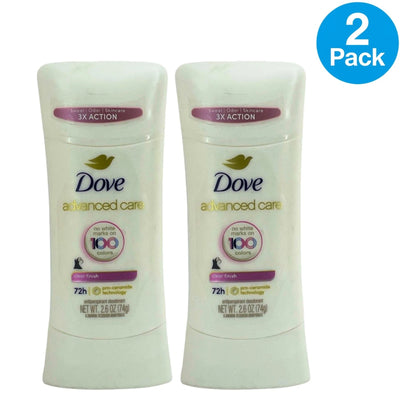 Dove Advanced Care Clear Finish Antiperspirant 2.6 Oz 2 Pack New 05/2027