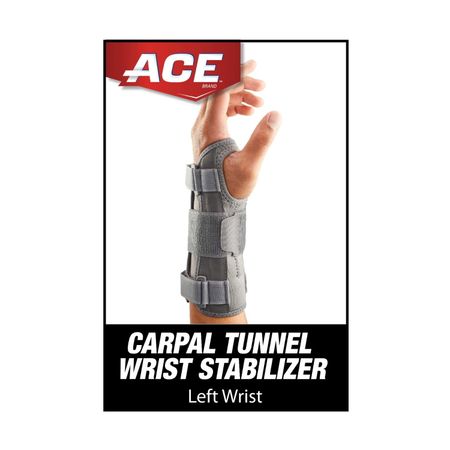 ACE Carpal Tunnel Wrist Stabilizer, Left Wrist, Firm Stability, All Day Wear 1