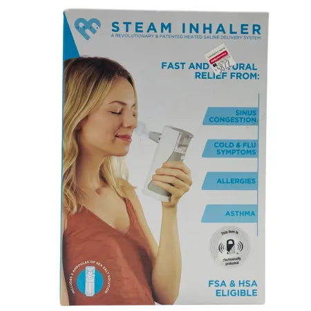 AVYA portable steam inhaler with heated saline delivery system by AURA brand