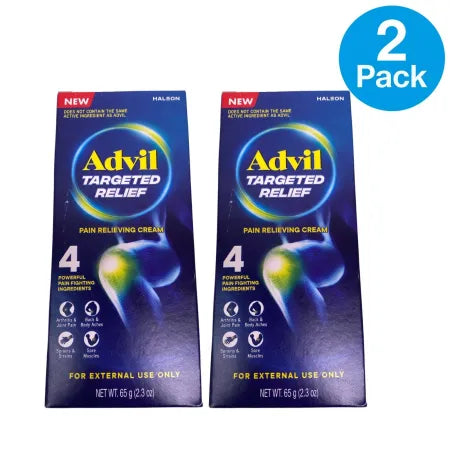 Advil Targeted Relief Pain Relieving Cream 2.3 oz 2 Pack New