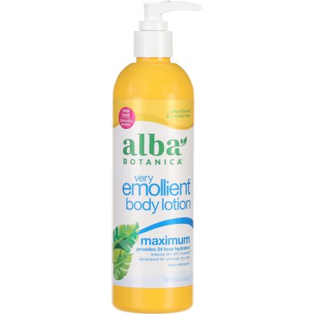 Alba Botanica Very Emollient Body Lotion, Maximum, 12 oz