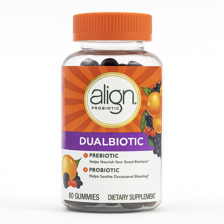 Align Dualbiotic Prebiotic + Probiotic 60 Gummies New