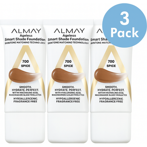 Almay Smart Shade Foundation 1 oz 3 Pack in shade 700 Spice for customized skin tone matching