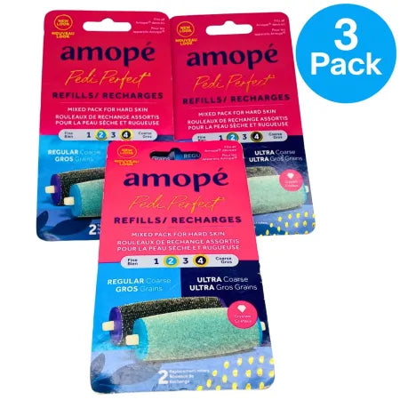Amope Pedi Perfect Refills Mixed Pack for Hard Skin – 3 Pack