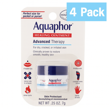 Aquaphor Healing Ointment Advanced Therapy .25 oz - 4 Pack - New
