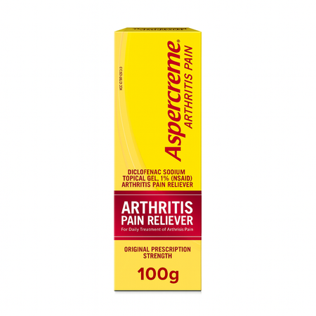 Aspercreme Arthritis Pain Reliever Diclofenac Gel 100g - 1 Pack - New