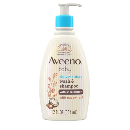 Aveeno Baby Daily Moisturizing 2-in-1 Bath Body Wash & Shampoo, 12 fl oz
