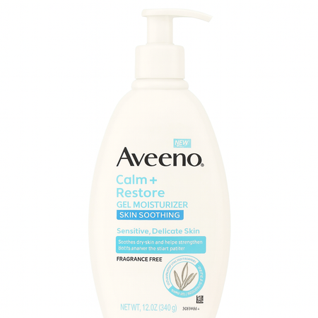 Aveeno Calm + Restore Gel Moisturizer Skin Soothing 12 oz 1 Pack New