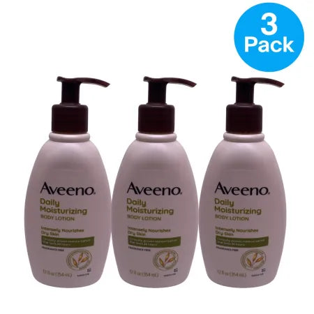 Aveeno Daily Moisturizing Body Lotion 12oz 3 Pack New