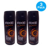 Axe Dark Temptation Body Spray 4 oz 3 Pack - Men's Deodorant Fragrance
