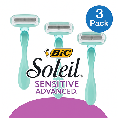 BIC Soleil Sensitive Advanced Razors 5 Blades 3 Pack New