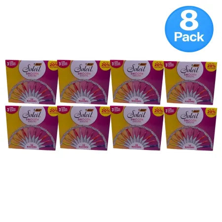 BIC Soleil Smooth Colors Disposable Razors 10 Count 8 Pack colorful womens shaving razors