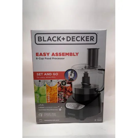 BLACK+DECKER Easy Assembly 8-Cup Food Processor