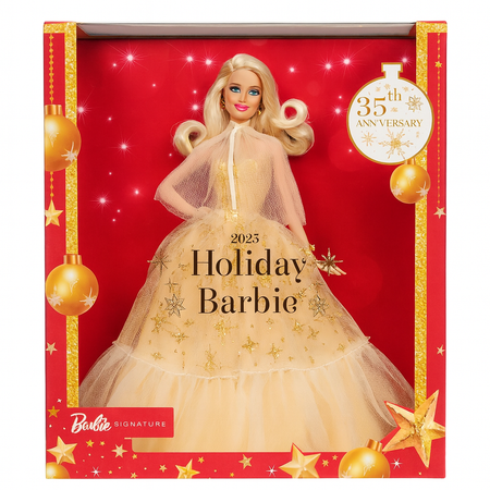 Barbie 2023 Holiday Doll 35th Anniversary Blonde Special Edition New