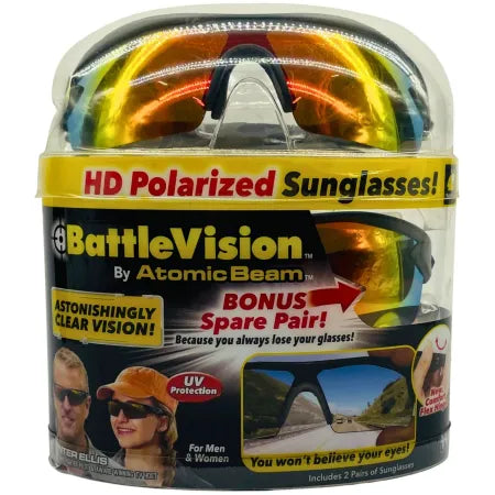 BattleVision by Atomic Beam HD Polarized Sunglasses – 2 Pairs – New