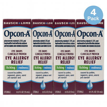 Bausch + Lomb Opcon-A Eye Drops 0.5 fl oz 4 Pack New
