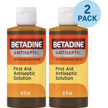 Betadine Antiseptic Solution 8 oz 2 Pack Exp 06/2026 New