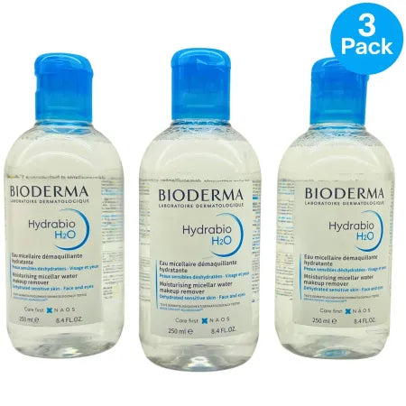 Bioderma Hydrabio H2O Micellar Water 8.4 fl oz (250ml) 3 Pack New