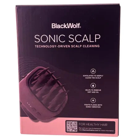 BlackWolf Sonic Scalp Massager Electric Exfoliating Brush USB-C 1