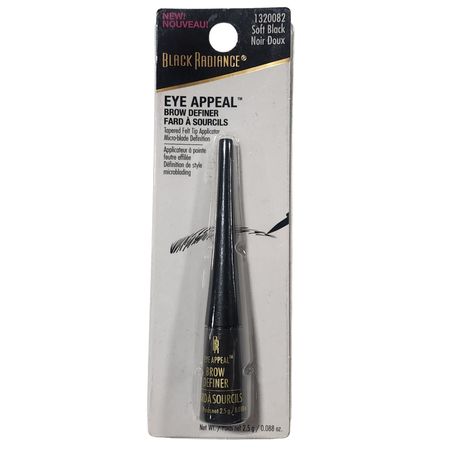 Black Radiance Eye Appeal Brow Definer Soft Black 2.5g – 1 Pack New