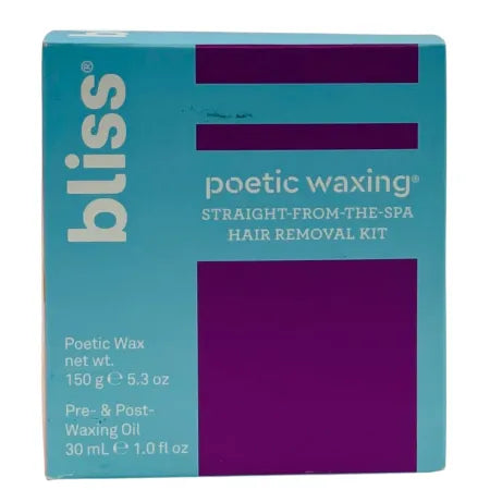 Bliss Poetic Waxing Hair Removal Kit – 5.3 oz + 1 oz Oil – New