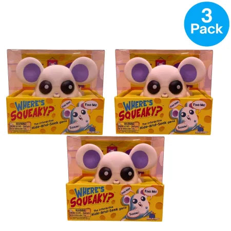 Blue Orange Where’s Squeaky? Interactive Hide & Seek Game 3 Pack New