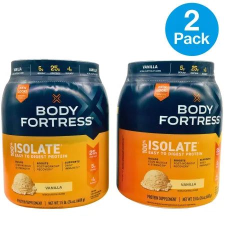 Body Fortress Isolate Vanilla 1.5lb – 2 Pack – EXP 05/2026 – New 1