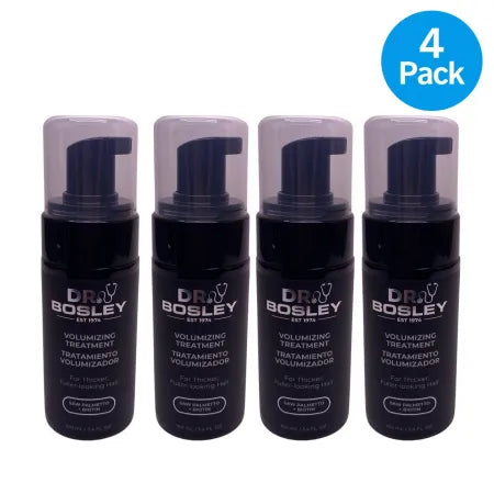 Bosley Volumizing Treatment 3.4 oz bottle 4 pack set for adding volume to thinning hair