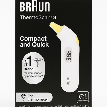 Braun ThermoScan 3 Ear Thermometer 1 Pack New