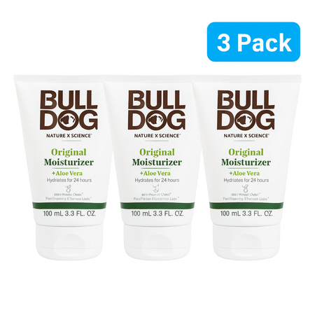 Bulldog Original Moisturizer with Aloe Vera 100 mL 3 Pack New