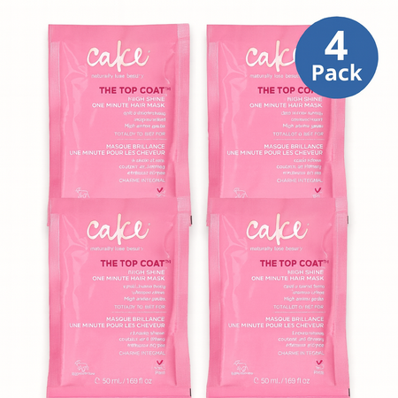 Cake The Top Coat High Shine Hair Mask 50mL (1.69 fl oz) 4 Pack New