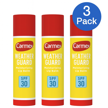 Carmex Weather Guard Lip Balm SPF 30 0.15oz 3 Pack New Exp 10/26