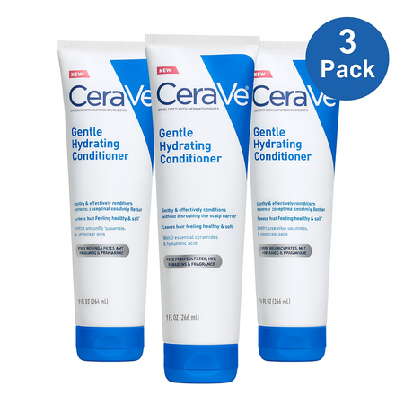 CeraVe Gentle Hydrating Conditioner 9oz 3 Pack New