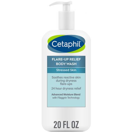 Cetaphil Daily Use Moisturizing Flare Up Relief Body Wash, Otameal, Unscented, 20 fl oz