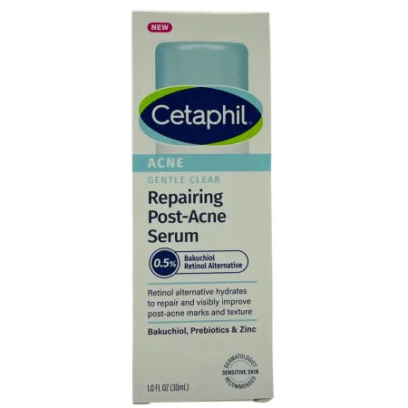 Cetaphil Gentle Clear Repairing Post-Acne Serum bottle 1 oz for acne-prone skin repair