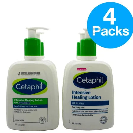Cetaphil Intensive Healing Lotion 16 oz each 4 Pack New