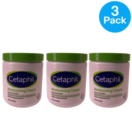 Cetaphil Moisturizing Cream 20oz Dry to Very Dry Skin 3 Pack