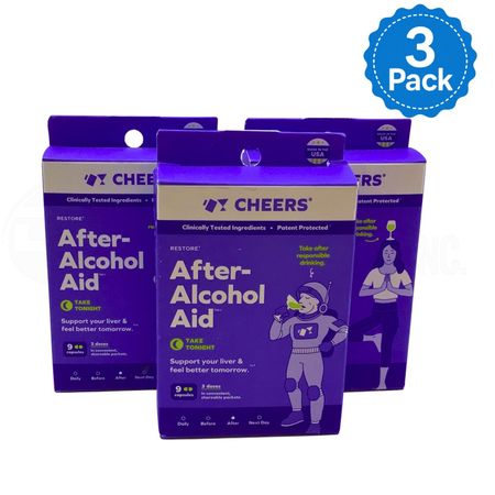 Cheers After-Alcohol Aid Capsules 9ct – 3 Pack – New 4/2026 1