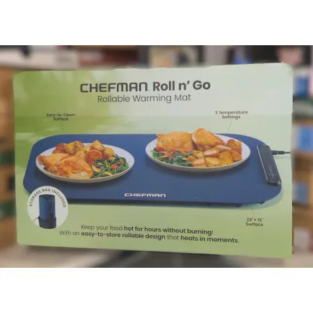 Chefman Roll 'N Go 23"x15" Rollable Warming Mat