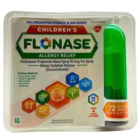 Children's Flonase Allergy Relief Nasal Spray 0.38 fl oz bottle with 72 sprays