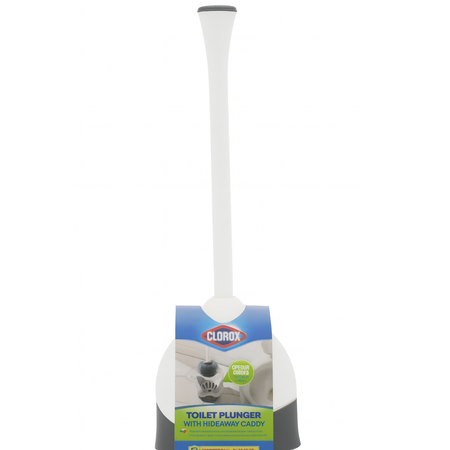 Clorox Toilet Plunger with Hideaway Caddy - 1 Pack - New