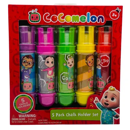 CoComelon Kids Chalk Holder Set 5 Pack Non Toxic New