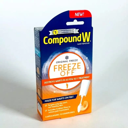 Compound W Freeze Off Wart Remover 8 Applications + 12 Discs New 08/2026 1