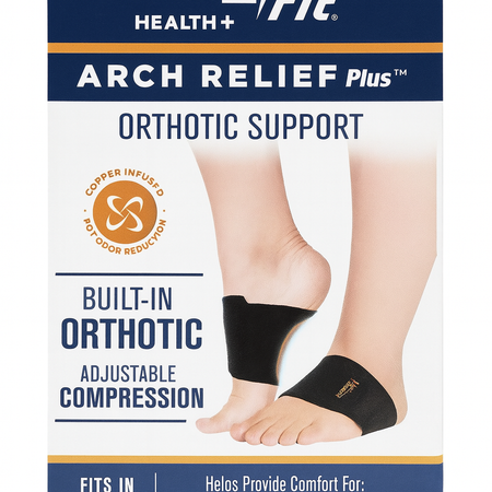 Copper Fit Arch Relief Plus Orthotic Support 2 Wraps 1 Pack New