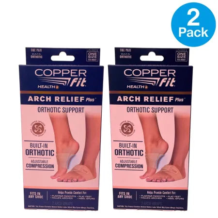 Copper Fit Arch Relief Plus Orthotic Support One Size 2 Pack product image