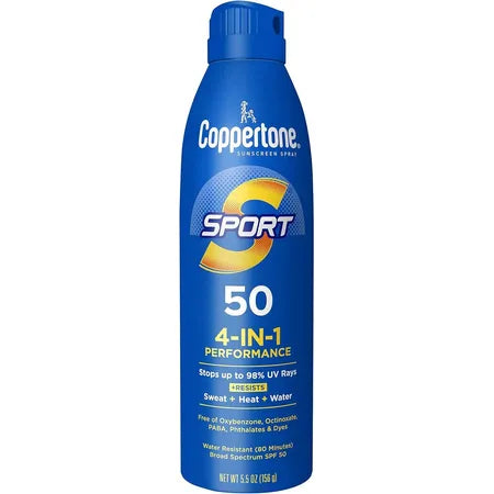 Coppertone Sport SPF 50 Sunscreen Spray 5.5 oz 6 Pack New