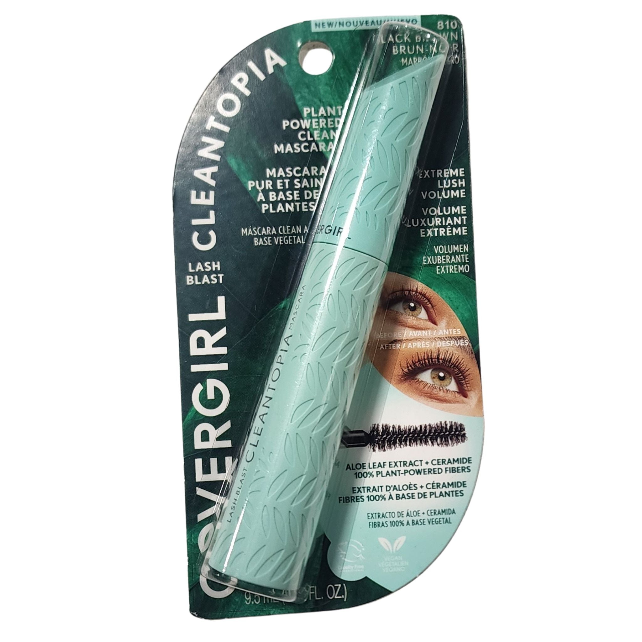 CoverGirl Lash Blast Cleantopia Mascara 810 Black Brown 0.33oz New