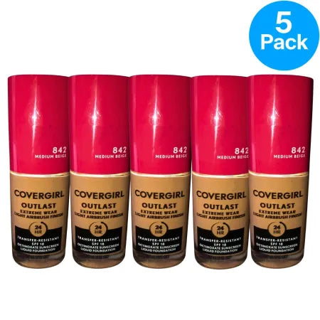 CoverGirl Outlast Extreme Wear SPF18 842 Medium Beige 5 Pack Exp 10/26