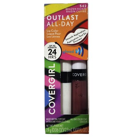 Covergirl Outlast All-Day Lip Color Brazen Raisin 542 New